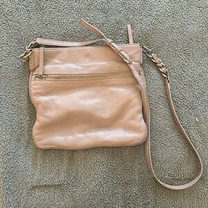 Classic Kate Spade New York Crossbody Bag, Leather, Nude, Used Condition